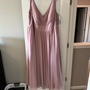 Elegant Pink Sleeveless Dress
